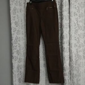 2/$3 Brown elastic waist dress pants size 8/29